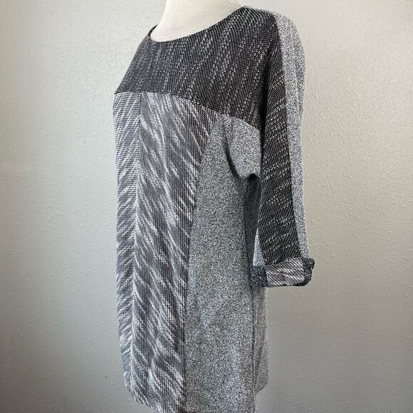 NWT Sharagano Gray Sweater Top Size L - Picture 3 of 8